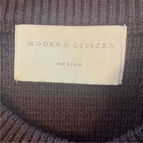 Modern Citizen Eames Organic Cotton-Wool Black Minimalist Cardigan Sweater M - Picture 14 of 14